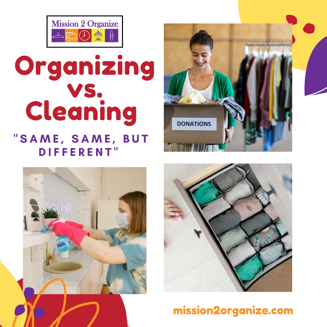 Organizing vs. Cleaning: Same, Same but Different