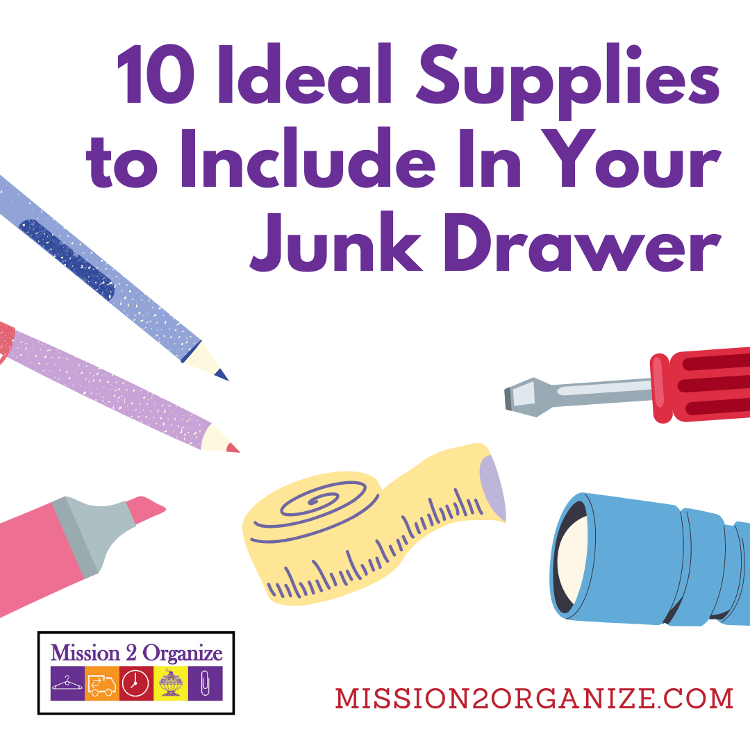 10 Ideal Supplies to Include in Your Junk Drawer